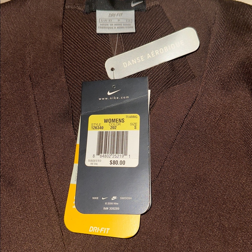 Nike Dark Brown Women's V-Neck Sweater - Picture 3 of 4